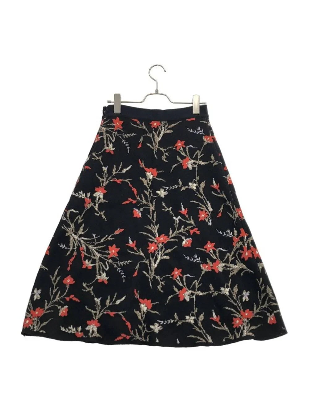 Balenciaga Flower Jacquard Knit Skirt Black 36